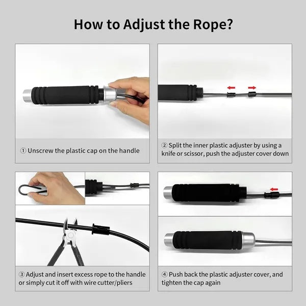 Tangle-free Adjustable Speed Jumping Rope